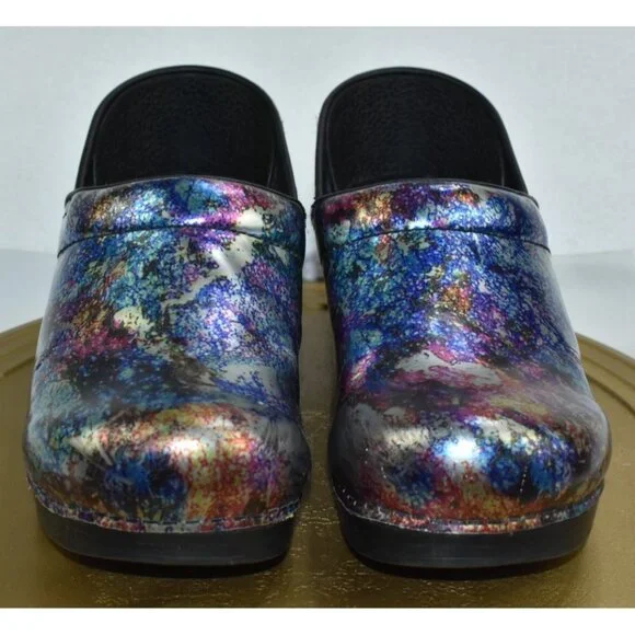 Dansko Metallic Wash Patent Professional Work Nurse Clogs 41 US 11.5 -Flaws- - Picture 2 of 13